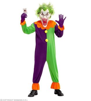 Strój dla dzieci, straszny Joker, rozmiar 164 - Widmann
