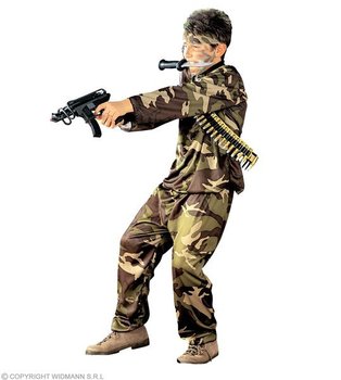 Strój dla dzieci, wojskowy szeregowy, rozmiar 128 - Widmann