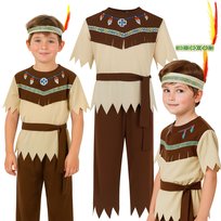 Strój Indiański Mały Indianin Przebranie Indianina Pióropusz Apacz 110 116 ( z Emtki M)