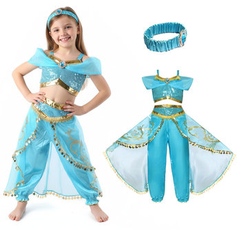 Strój JASMINA z filmu ALLADYN kostium księżniczka DŻASMINA 7-8L roz.122-128 - Cogio