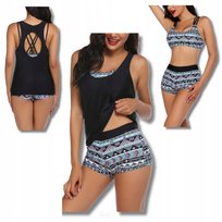 Stroj Kapielowy Damski Kosium Trzyczesciowy Kobiecy Tankini Fast Dry Xl Inna marka