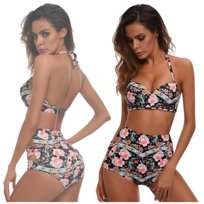 Strój Kąpielowy Dwuczęściowy Bikini, Push Up Z Wysokim Stanem, Rozmiar M Sapphire