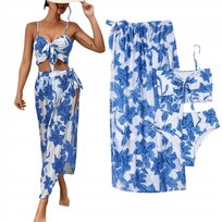 Strój Kąpielowy Dwuczęściowy Pareo Bikini Wysoki Stan Modelujący Damski M Inna marka