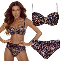 Strój kąpielowy dwuczęściowy push up GABBIANO Ashley 025 panterka 38B/M 75B Gabbiano