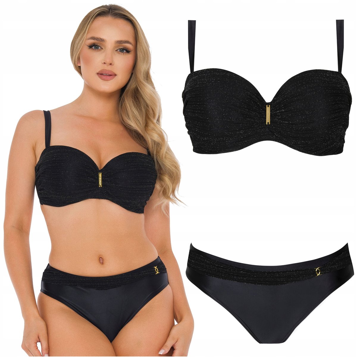 Strój kąpielowy dwuczęściowy push-up SELF S730 Lucerne 1 42C/XL 80C