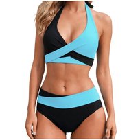 STRÓJ KĄPIELOWY DWUCZĘŚCIOWY WYSZCZUPLAJĄCY KOSTIUM DAMSKI BIKINI PUSH UP XL SNM