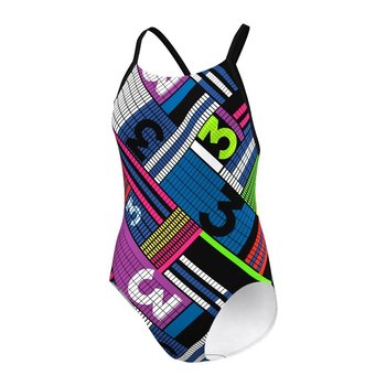 Strój Kąpielowy Jednoczęściowy Damski Junior Adidas Multi/Color R.170cm - Adidas