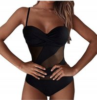 Strój Kąpielowy Jednoczęściowy Kostium Modelujący Czarny Black L Inna marka