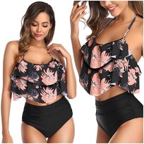 Strój Kąpielowy Modelujący, Dwuczęściowy Boho, Rozmiar L Sapphire