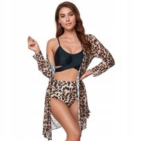 STRÓJ KĄPIELOWY WYSOKI STAN PANTERKA KIMONO 2XL Inna marka