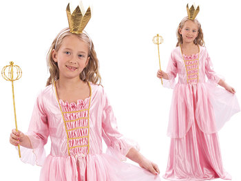 Strój KARNAWAŁOWY KSIĘŻNICZKA Princess Królewna Sukienka Opaska S 110-120 - Madej