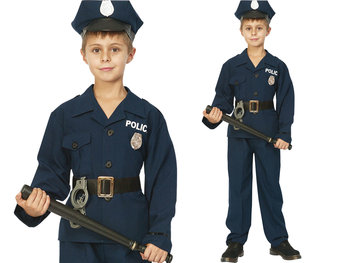 Strój KARNAWAŁOWY Policjant KOSTIUM POLICJANTA DLA DZIECKA 110-120 cm S - Madej