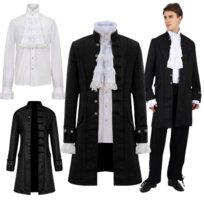 STRÓJ KOSTIUM FRAK KOSZULA KSIĄŻĘ ARYSTOKRATA SĘDZIA BAROK COSPLAY XL / 2XL Hopki