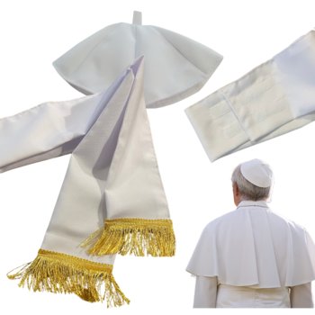 Strój Kostium Ksiądz Papież Roz. Uniwersalny Akcesoria Halloween Święty - Inna marka