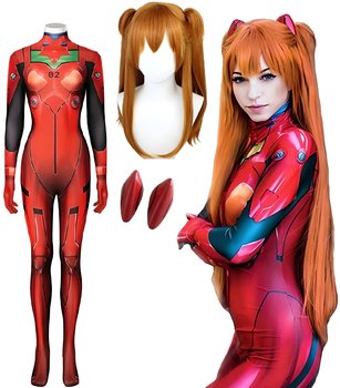 STRÓJ KOSTIUM PRZEBRANIE ASUKA LANGLEY ANIME COSPLAY SKIN FESTIWAL 158/164 - Hopki