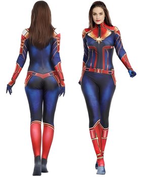 STRÓJ KOSTIUM PRZEBRANIE CAROL DANVERS KAPITAN COSPLAY SKIN 170/176 - Hopki