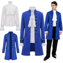 Strój Kostium Przebranie Frak Koszula Książę Arystokrata Sędzia Barok Cosplay 3Xl / 4Xl Hopki