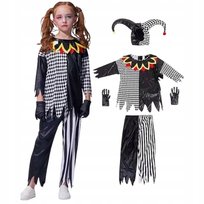 STRÓJ KOSTIUM PRZEBRANIE HALLOWEEN KLAUN KARNAWAŁ BAL 140cm