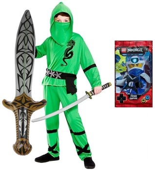 Strój Kostium Przebranie Ninja Karty Lego Ninjago Miecz 104/110 S Zielony - Hopki