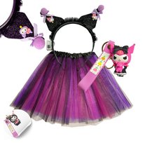 Strój Kostium Sanrio Kuromi Cosplay Anime Tutu Opaska Uszy 3-7 Lat