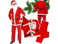 Strój Mikołaja Kostium Przebranie Na Święta Zestaw 5 Elementów