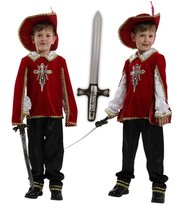 Strój Muszkietera Kostium Muszkieter Dla Dzieci Karnawał Halloween 116 122