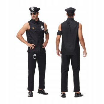 Strój Policjanta Dla Mężczyzn Stróż Prawa Przebranie Halloween Karnawał M - Korbi