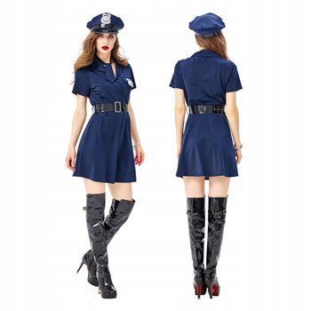 Strój Policjantki Dla Kobiet Przebranie Policjant Karnawał Halloween L - Korbi