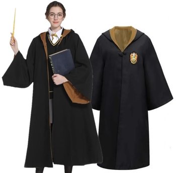 Strój Przebranie Harry Potter Hufflepuff Peleryna Czarodzieja Toga S/M 158/164 - Hopki