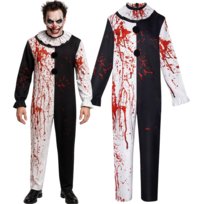Strój Przebranie Klaun Arlekin Błazen Terrifier Halloween Bal 170 176 M L