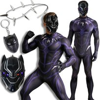 STRÓJ PRZEBRANIE KOSTIUM SUPERBOHATER PANTERA MASKA COSPLAY NA BAL 164 170