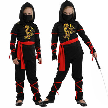 Strój Przebranie Ninja Samuraj Wojowniczka 110-116, Hopki