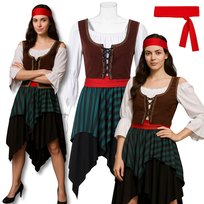 Strój Przebranie Piratki Pani Piratka Damski Na Halloween S M 164 170 Cm