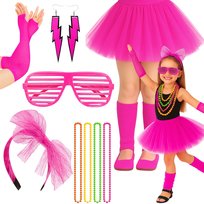 Strój Przebranie Spódnica Lata 80 90 Italo Disco Retro Neon 110 122 134 140 Hopki