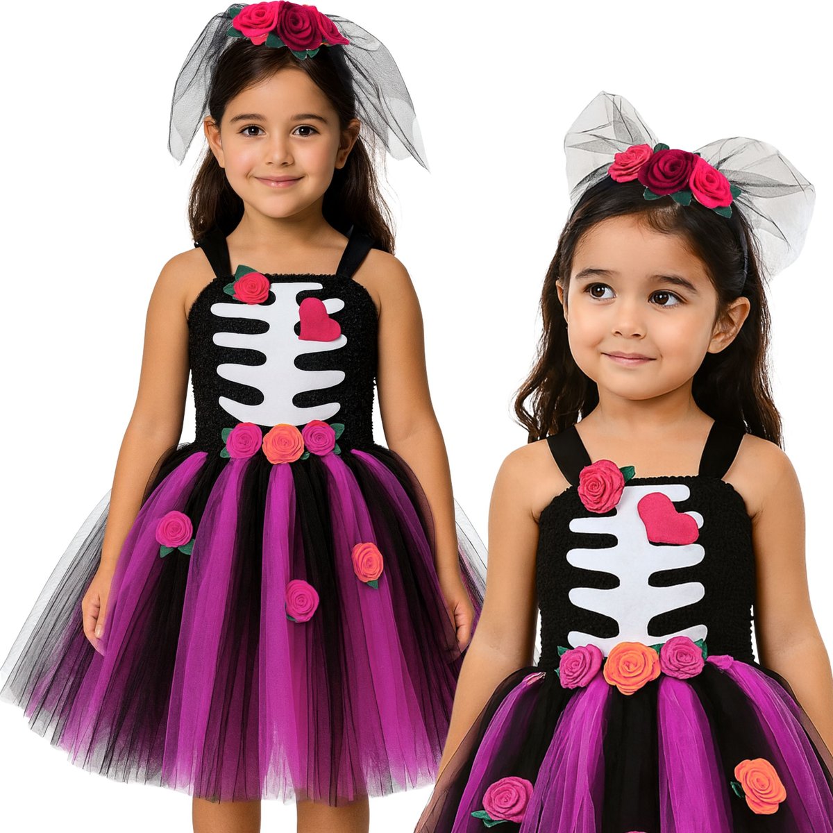 Costume Da Pagliaccio Spaventoso Per Ragazze Wicked Costumes, Taglia Media (122-134 Cm), Perfetto Per Halloween