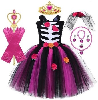 Strój Sukienka Coco Szkieletorka Halloween Tutu 122/134 - Hopki