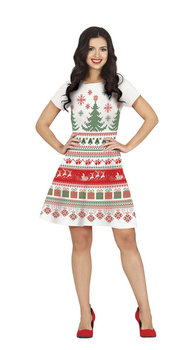 Strój sukienka świąteczna biała-L - Inna marka