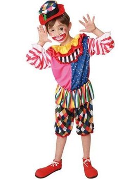 Strój zabawny chłopiec klaun, rozmiar 116