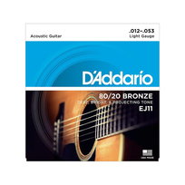 Struny do gitary akustycznej 12-53 GTR 80/20/D'ADDARIO