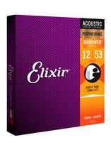 Struny do gitary akustycznej Elixir 16052 Phosphor Bronze NANOWEB 12-53 Elixir