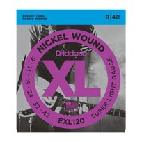 Struny do Gitary Elektrycznej D'Addario EXL 9-42 D'Addario