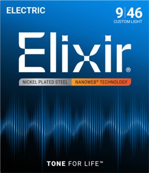 Struny do gitary elektrycznej Elixir Nanoweb 9-46 - Elixir