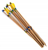 Strzały Drewniane 60Cm Do Łuku Komplet 10Szt Zestaw Strzały Z Drewna