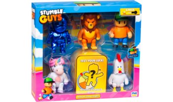Stumble Guys, Mini Action Figures, 6 Pack Deluxe Box - Stumble Guys