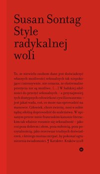 Style radykalnej woli - Sontag Susan