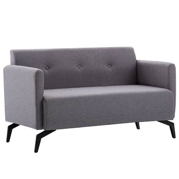 Stylowa 2-osobowa sofa ELIOR Rivena 2X, jasnoszara, 60x67x115 cm - Elior