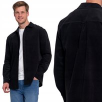 STYLOWA GŁADKA KOSZULA MĘSKA SZTRUKSOWA 100% BAWEŁNA DŁUGI RĘKAW MORAJ XL BLACK