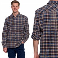 STYLOWA KOSZULA MĘSKA FLANELOWA W KRATĘ 100% BAWEŁNA DŁUGI RĘKAW MORAJ 3XL PATT 2