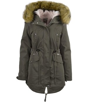 Stylowa kurtka płaszcz parka zima 2w1 miś-4XL - Agrafka