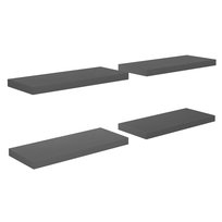 Stylowe półki ścienna 4szt. 60x23,5x3,8cm, szary / AAALOE